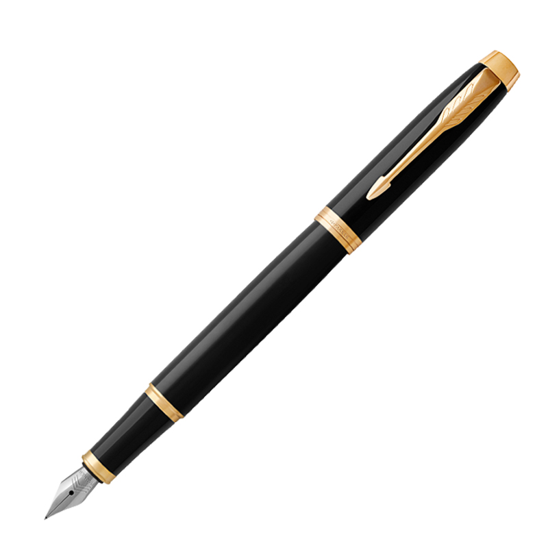 parker 派克钢笔正品 IM纯黑丽雅金夹墨水笔派克笔男女士商务办公礼品定制