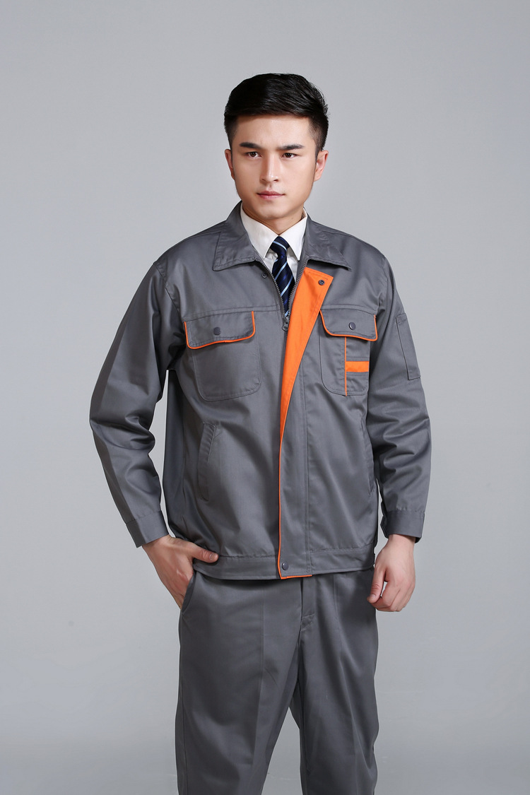 春秋长袖工作服套装男装修工程工地汽修劳保服厂服定做