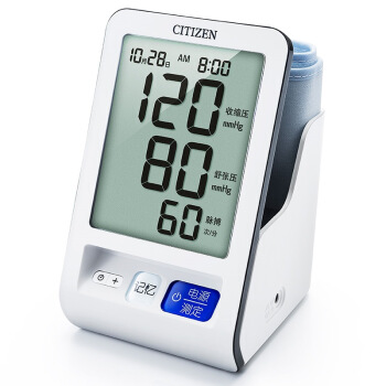 西铁城（CITIZEN）电子血压计 超薄大屏全自动家用血压仪 CH-550（上臂式）定制