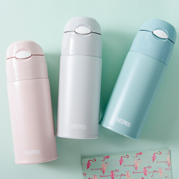 膳魔师（THERMOS）保温杯真空不锈钢吸管杯水杯定制  TCMI-400